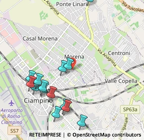 Mappa Via Francesco Nigrò, 00043 Ciampino RM, Italia (1.21929)