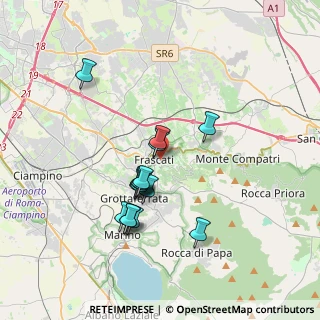Mappa Via Luigi Canina, 00044 Frascati RM, Italia (3.314)
