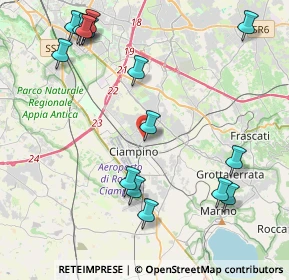 Mappa Largo Enrico Fermi, 00043 Ciampino RM, Italia (5.34733)
