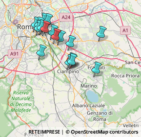 Mappa Via Onofria Pellicceri, 00043 Ciampino RM, Italia (7.43471)