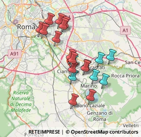 Mappa Via Onofria Pellicceri, 00043 Ciampino RM, Italia (6.342)