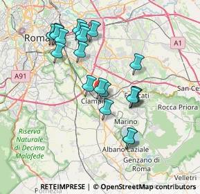 Mappa Via Onofria Pellicceri, 00043 Ciampino RM, Italia (7.411)
