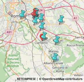 Mappa Via Francesco Petrarca, 00043 Ciampino RM, Italia (7.62833)