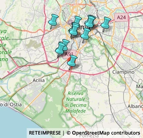 Mappa Via di Acqua Acetosa Ostiense &, 00143 Roma RM, Italia (7.03214)