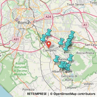 Mappa Via Arrigo Boito, 00043 Ciampino RM, Italia (7.21769)