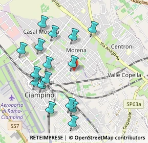 Mappa Via Renzo Bersani, 00043 Ciampino RM, Italia (1.12375)