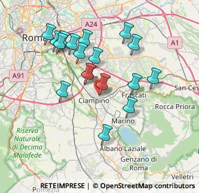 Mappa Via Renzo Bersani, 00043 Ciampino RM, Italia (7.15056)