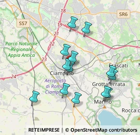 Mappa Via Renzo Bersani, 00043 Ciampino RM, Italia (3.68154)