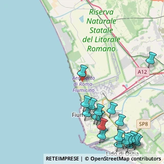 Mappa Viale Coccia di Morto, 00054 Focene RM, Italia (6.522)