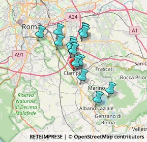 Mappa Via della Folgarella, 00043 Ciampino RM, Italia (5.53267)