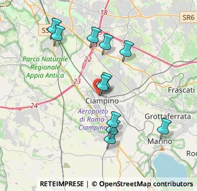 Mappa Via della Folgarella, 00043 Ciampino RM, Italia (3.71727)