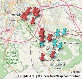 Mappa Via Alessandro Guidoni, 00043 Ciampino RM, Italia (6.352)