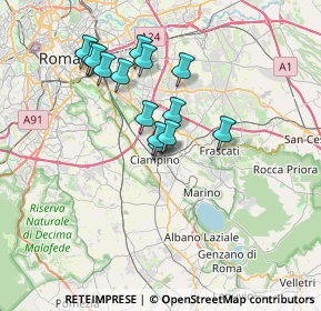 Mappa Via Guglielmo Marconi, 00043 Ciampino RM, Italia (6.32)