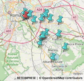 Mappa Via Guglielmo Marconi, 00043 Ciampino RM, Italia (7.30111)