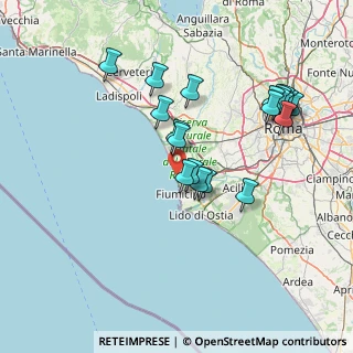 Mappa Via delle Pinne, 00054 Focene RM, Italia (15.9695)