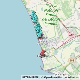 Mappa Via delle Pinne, 00054 Focene RM, Italia (2.54714)