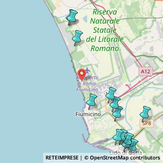 Mappa Via delle Pinne, 00054 Focene RM, Italia (6.71923)