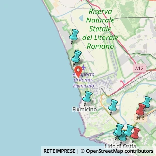 Mappa Via delle Pinne, 00054 Focene RM, Italia (6.54917)