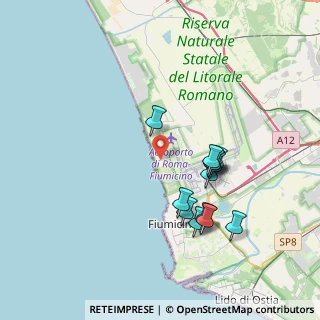 Mappa Via delle Pinne, 00054 Focene RM, Italia (3.68077)