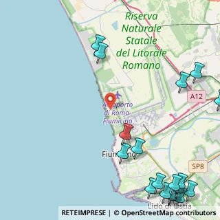 Mappa Via delle Pinne, 00054 Focene RM, Italia (7.39556)