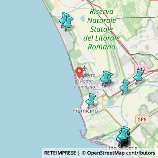 Mappa Via delle Pinne, 00054 Focene RM, Italia (7.32765)