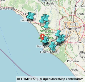 Mappa Via Consorzio Focense, 00050 Fiumicino RM, Italia (11.3795)