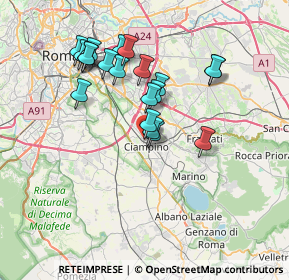 Mappa Via Antonio Vivaldi, 00043 Ciampino RM, Italia (6.9695)