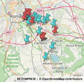 Mappa Via Dante Alighieri, 00043 Ciampino RM, Italia (6.94)