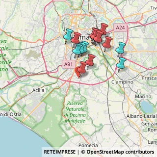 Mappa Via Giovanni Guareschi, 00143 Roma RM, Italia (7.09467)