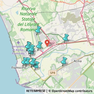 Mappa Via Lucio Battisti, 00054 Fiumicino RM, Italia (4.22857)