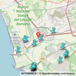 Mappa Via Lucio Battisti, 00054 Fiumicino RM, Italia (6.6325)