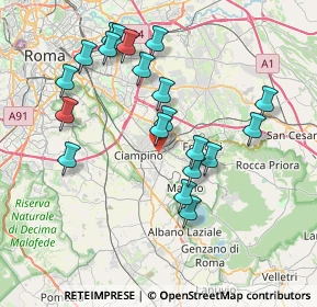 Mappa Via Panarea, 00043 Ciampino RM, Italia (7.9705)