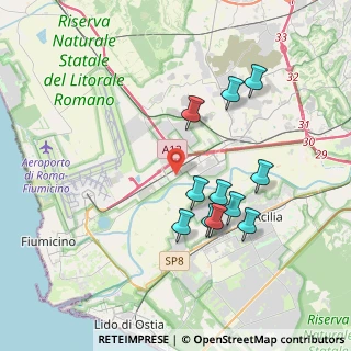 Mappa Via Copenaghen, 00054 Fiumicino RM, Italia (3.73818)