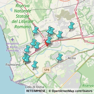 Mappa Via Copenaghen, 00054 Fiumicino RM, Italia (3.60857)