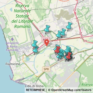 Mappa Via Copenaghen, 00054 Fiumicino RM, Italia (3.837)