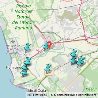 Mappa Via Copenaghen, 00054 Fiumicino RM, Italia (5.36357)
