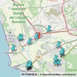 Mappa Via Copenaghen, 00054 Fiumicino RM, Italia (6.28)
