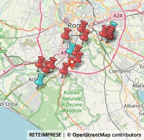 Mappa Via Diego Valeri, 00143 Roma RM, Italia (6.81063)