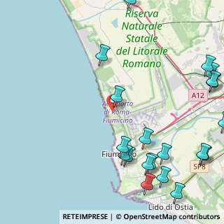 Mappa Via dei Polpi, 00054 Fiumicino RM, Italia (6.45)