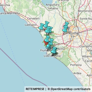Mappa Via dei Polpi, 00054 Fiumicino RM, Italia (9.01923)