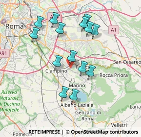Mappa Via di Villa Senni, 00046 Grottaferrata RM, Italia (7.45143)
