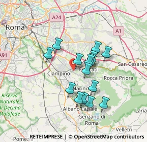 Mappa Via di Villa Senni, 00046 Grottaferrata RM, Italia (5.956)