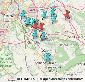 Mappa Via di Villa Senni, 00046 Grottaferrata RM, Italia (7.135)