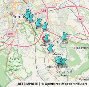 Mappa Piazza J. F. Kennedy, 00043 Ciampino RM, Italia (7.44333)