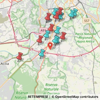 Mappa Via Alberto Moravia, 00143 Roma RM, Italia (4.08941)