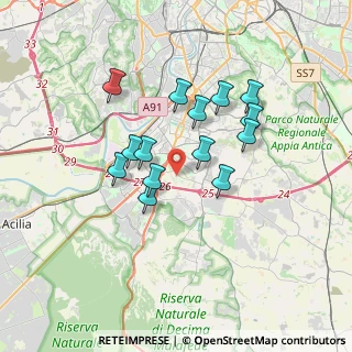 Mappa Via Alberto Moravia, 00143 Roma RM, Italia (3.07286)