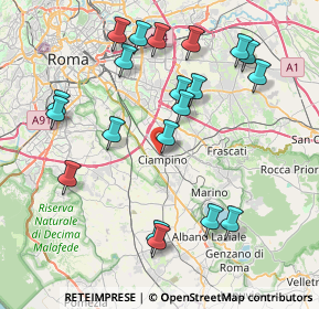 Mappa Via Salvo D'Acquisto, 00043 Ciampino RM, Italia (9.0795)