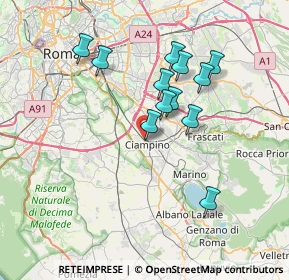 Mappa Via Salvo D'Acquisto, 00043 Ciampino RM, Italia (6.76)