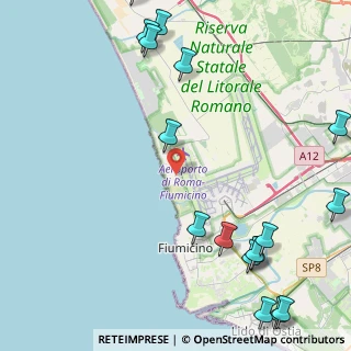 Mappa Via delle Pinne, 00054 Fiumicino RM, Italia (6.69471)