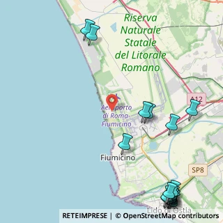 Mappa Via delle Pinne, 00054 Fiumicino RM, Italia (7.25882)